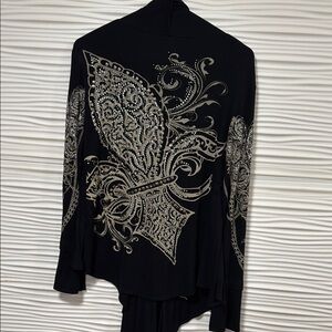 Black Embellished Cardigan